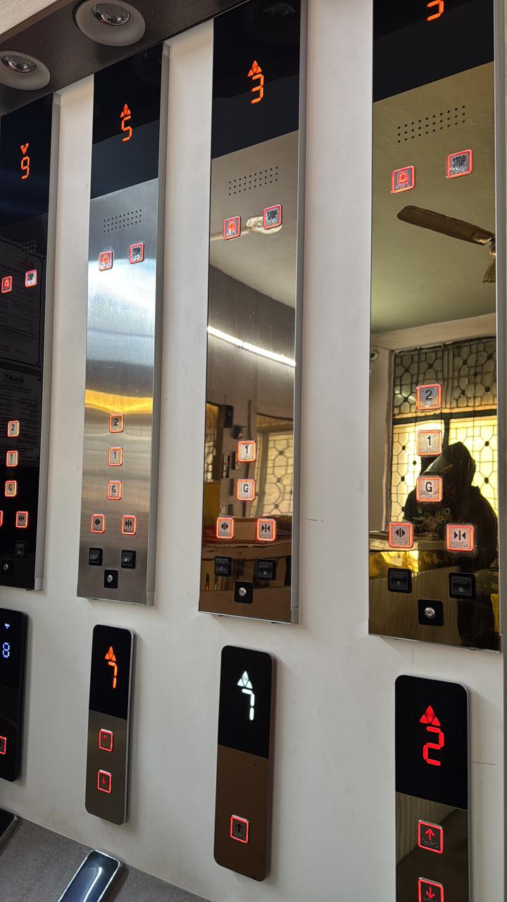 Modern home elevator cabin interior