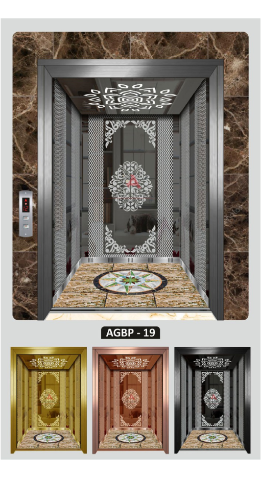 Luxury glass lift interior