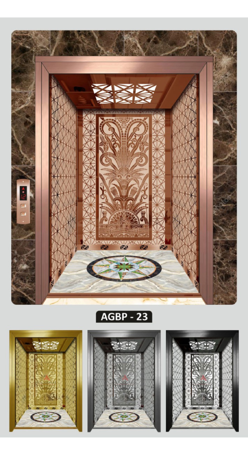 Luxury glass lift interior