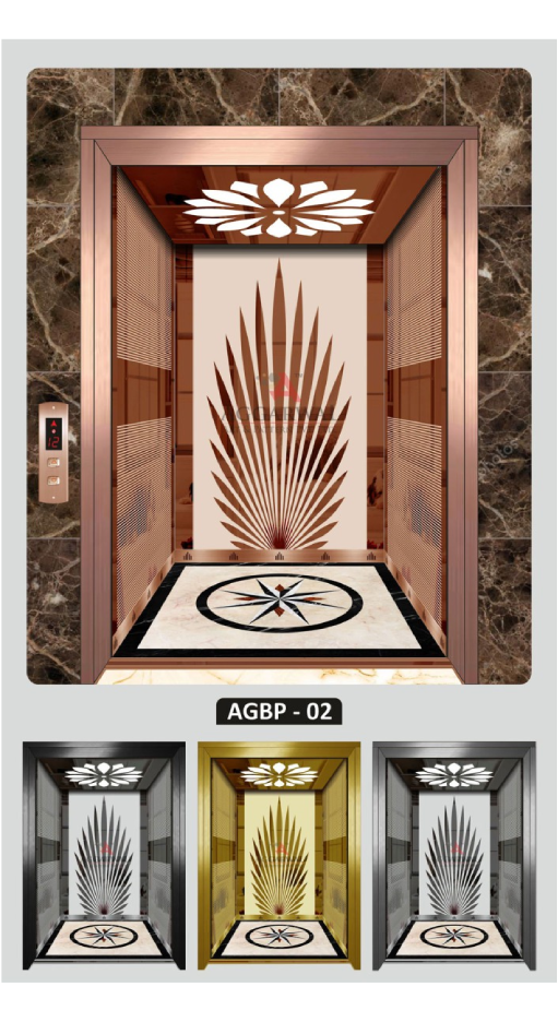 Interior elevator with luxury cabin