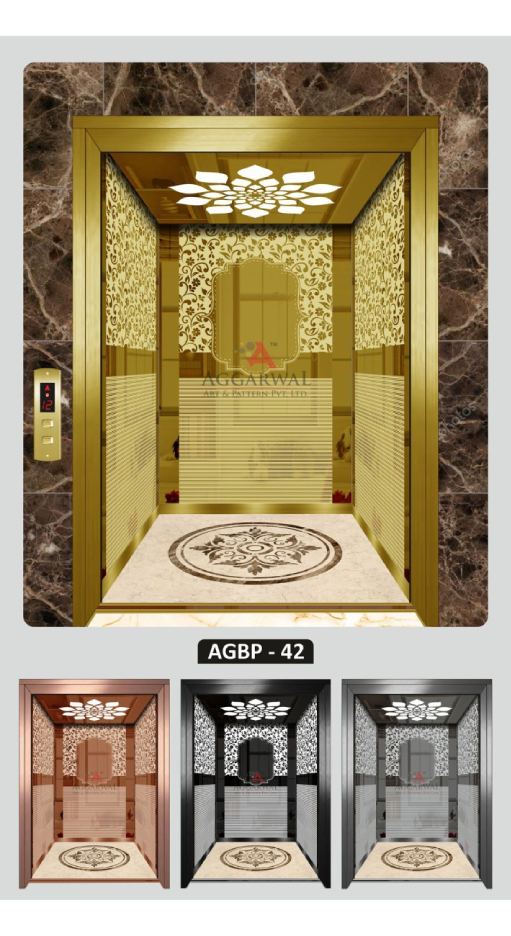 Luxury glass lift interior