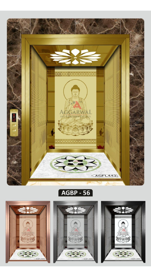 Luxury glass lift interior