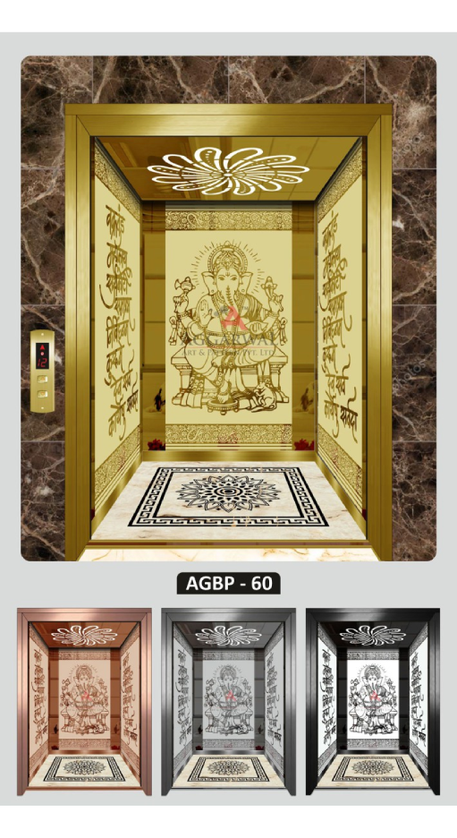 Luxury glass lift interior