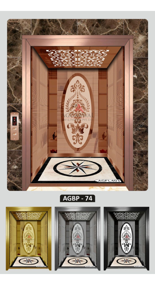 Luxury glass lift interior