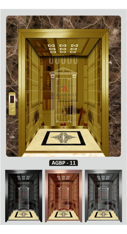 Luxury glass lift interior